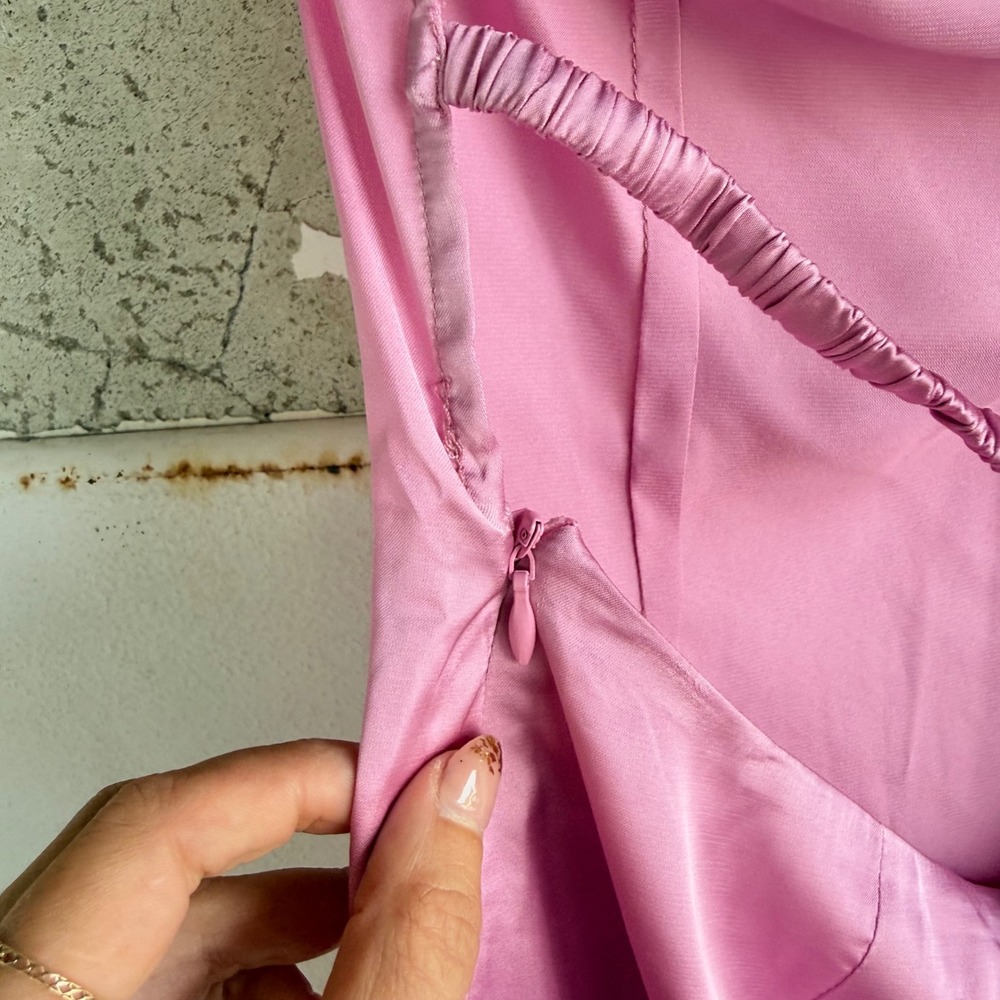 Beginning Boutique Trouble Pink Mini Dress Lace Bustier Satin‎ Slip Coquette NEW - Picture 7 of 14